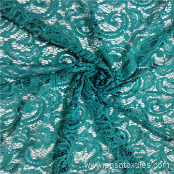 sequin green fabricfancy fabric for party dress